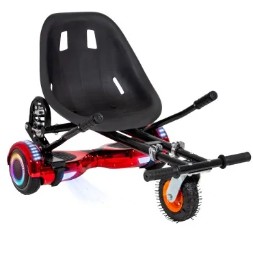 Hoverboard Paket Go-Kart, Schwarz, mit Doppelaufhängung, 6.5 zoll, Regular ElectroRed PRO 2Ah, für Kinder und Erwachsene