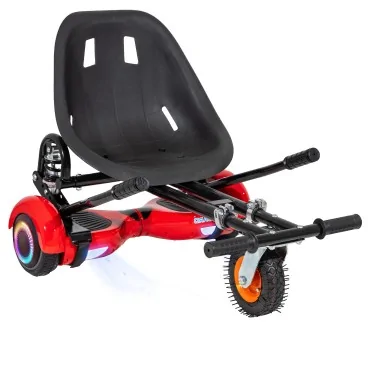 Hoverboard Paket Go-Kart, Schwarz, mit Doppelaufhängung, 6.5 zoll, Regular Red PowerBoard PRO 4Ah, für Kinder und Erwachsene