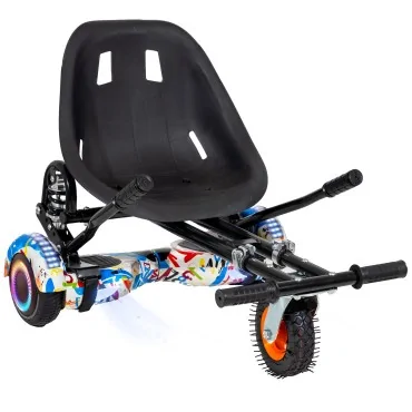 Hoverboard Paket Go-Kart, Schwarz, mit Doppelaufhängung, 6.5 zoll, Regular Splash PRO 4Ah, für Kinder und Erwachsene