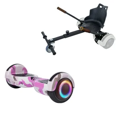 Hoverboard Paket Go-Kart, 6.5 zoll, Regular Camouflage Pink PRO 4Ah, für Kinder und Erwachsene