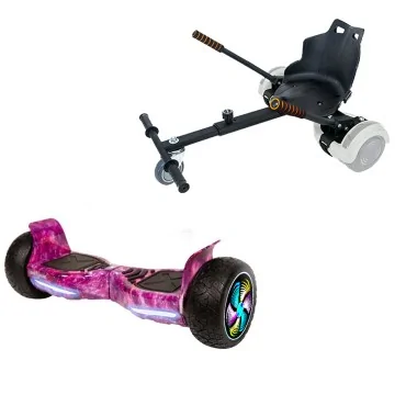 Hoverboard Paket Go-Kart, 8.5 zoll, Hummer Galaxy Pink PRO 4Ah, für Kinder und Erwachsene